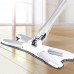 Zuoyun X  type Microfiber Floor Mop Hand  free Wash Flat Mop Manual Extrusion Mop Spin Household Cleaning Tool